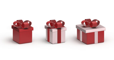 3d presents with bows