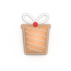 3d gingerbread present