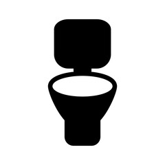 Toilet icon on white