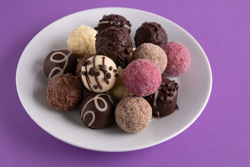 photo mix candy on a plate