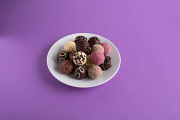 photo mix of chocolates on a plate