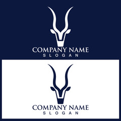 antelope head icon vector illustration template design