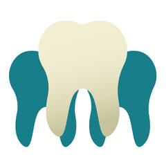 Teeth flat design style icon