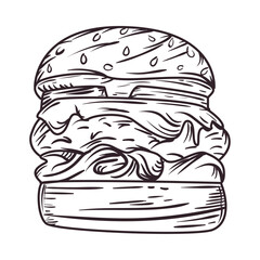 flat burger design
