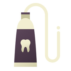 Toothpaste flat design style icon