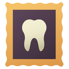 Dental restoration flat design style icon
