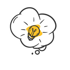 Idea Back to School doodles hand drawn with thin line