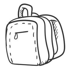 School Bag Back to School doodles hand drawn with thin line