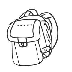 School Bag Back to School doodles hand drawn with thin line