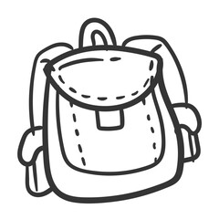 School Bag Back to School doodles hand drawn with thin line