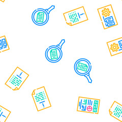 document business file office vector seamless pattern thin line illustration