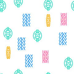 chain metal link vector seamless pattern thin line illustration