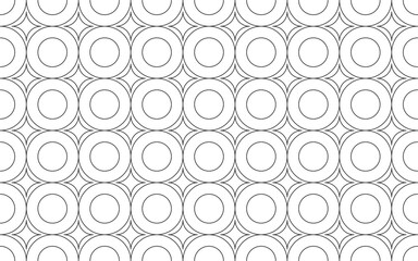 Black seamless geometric pattern. Seamless circle geometric pattern. Simple seamless geometric pattern. Black and white seamless pattern.