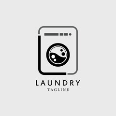 Laundry Logo Vector Illustration Design For Use Brand Company Identity