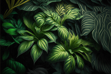 Fototapeta na wymiar plant close up, background created with generative ai technology