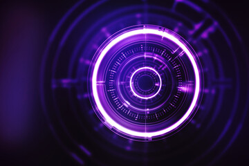 2d illustration Abstract futuristic electronic circuit technology background