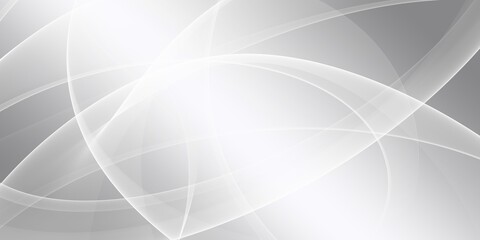 Abstract gray and white background with soft futuristic wave