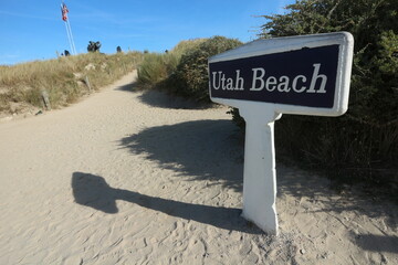 Utah Beach sign - D-day landing beach - Manche - Normandy - France