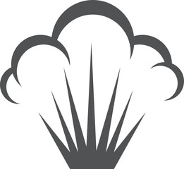 Explosion icon. Bomb blast symbol. Boom sign