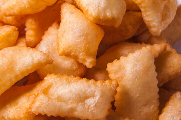Baursak - the Kazakh traditional fried bread. Small pieces of dough fried in oil.
