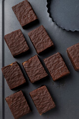 Homemade chocolate brownies, dessert themes