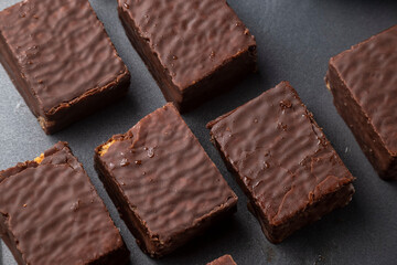 Homemade chocolate brownies, dessert themes