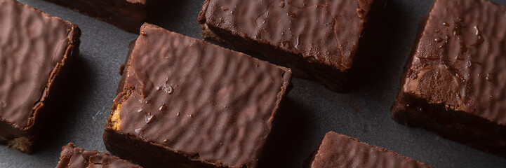 Homemade chocolate brownies, dessert themes