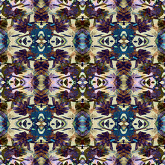 Wildflower rustic damask seamless pattern. Geometric antique floral for vintage decorative wallpaper. Cottagecore fashion repeat tile.