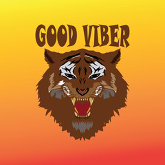 tiger face ,t-shirt design,poster, print, postcard,Coffee mug other uses