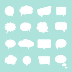 Blank empty speech bubbles vector illustration