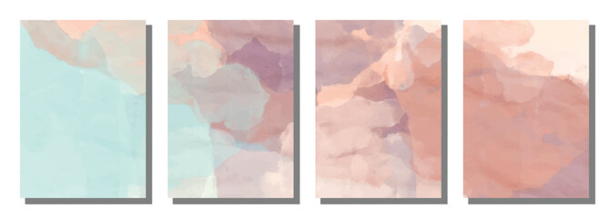 Abstract watercolor brush background. Set background.