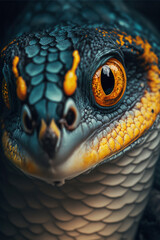 Obraz premium Snake, Digital national geographic realistic illustration with stunning scene