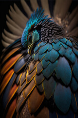 Bird, Digital national geographic realistic illustration with stunning scene