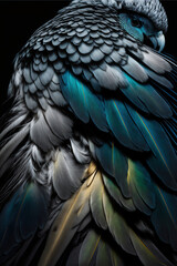 Bird, Digital national geographic realistic illustration with stunning scene