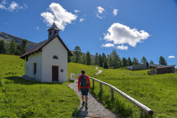Kapelle auf der Plätzwiese in den Dolomiten