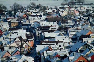 German Town in the Snow