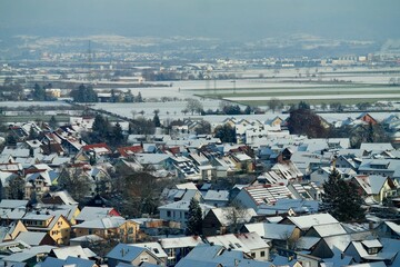German Town in the Snow