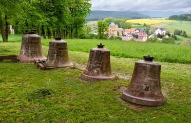 Old bells on the hills near Wambierzyce