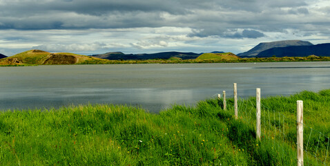 lake and mountains