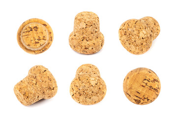 Wine Corks Isolated, Cork Stoppers Set, Cork Caps