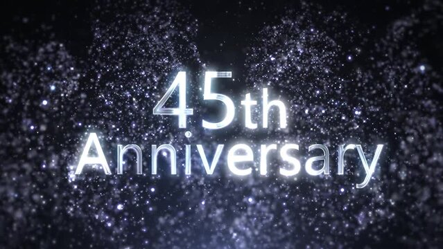 Congratulations on the anniversary of 45 years, silver particles