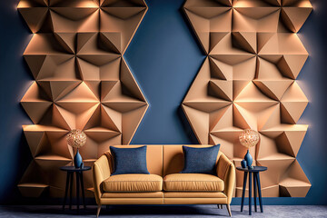 Wohnraum Einrichtung Design Brainstorming Modernes und Extravagantes Design Modell Stylisches  Interieur Generative AI Digital Art Background Hintergrund Illustration 