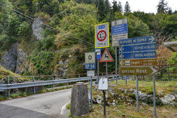 Wegweiser, Verkehrszeichen, Schild, Tramonti, Richtung, Pfeil, Pfeile, Navigation, Orientierung,...
