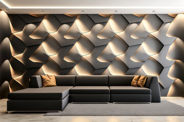 Wohnraum Einrichtung Design Brainstorming Modernes und Extravagantes Design Modell Stylisches  Interieur Generative AI Digital Art Background Hintergrund Illustration 