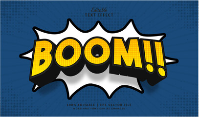 Boom editable text effect style comic © Navy Graphic