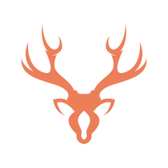 Foto auf Acrylglas Antireflex Deer logo icon design © xbudhong