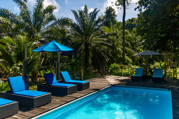 Swimming Pool at Resort at the Kinabatangan Wildlife Sanctuary in Borneo 