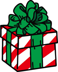 Cute Gift for Christmas Vector