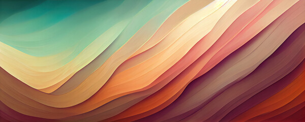Colorful waves background Gnerated AI