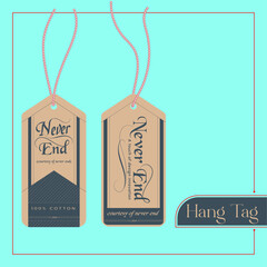 Hang tag design t shirt jeans pants